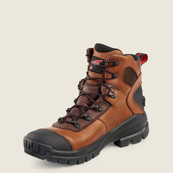 Red Wing Mens Safety Boots - Crv™ - 6-inch Waterproof Toe - Brown/Black - UGC341956